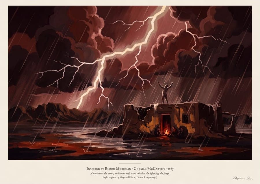 The Judge in the Storm, an art print inspired by Blood Meridian