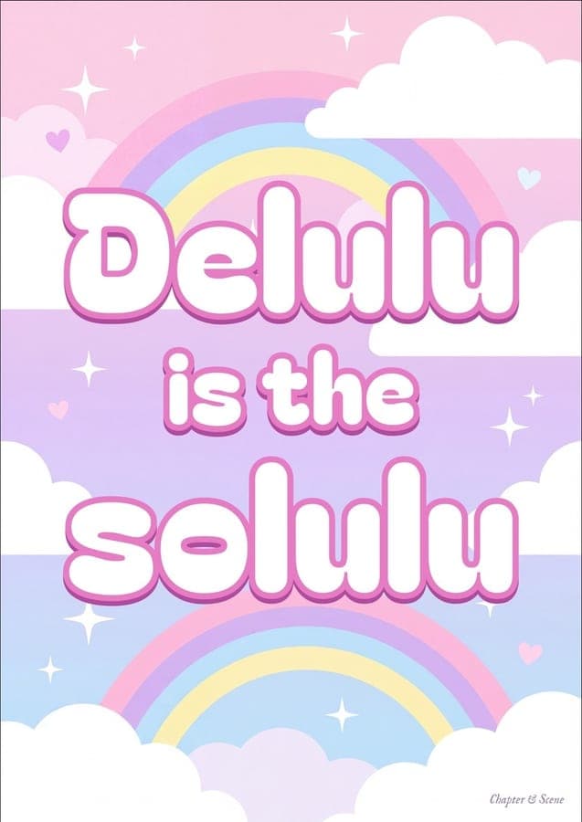 Delulu Is the Solulu, a funny meme art print