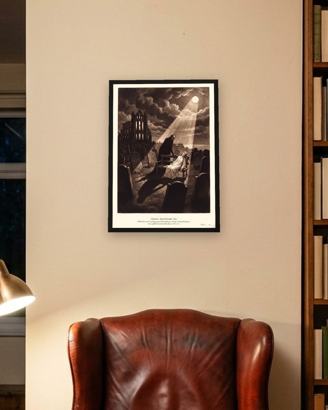Something Long and Black: Black frame A3 in a bookworm's library