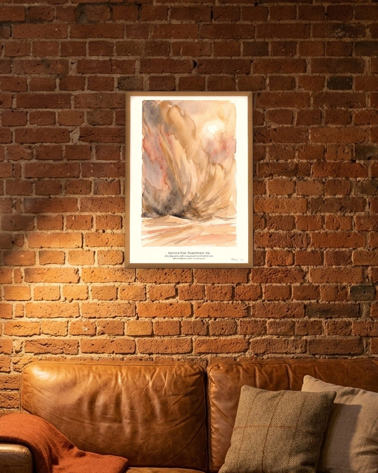 Into the Storm: Natural oak frame A3 in a brick-walled loft