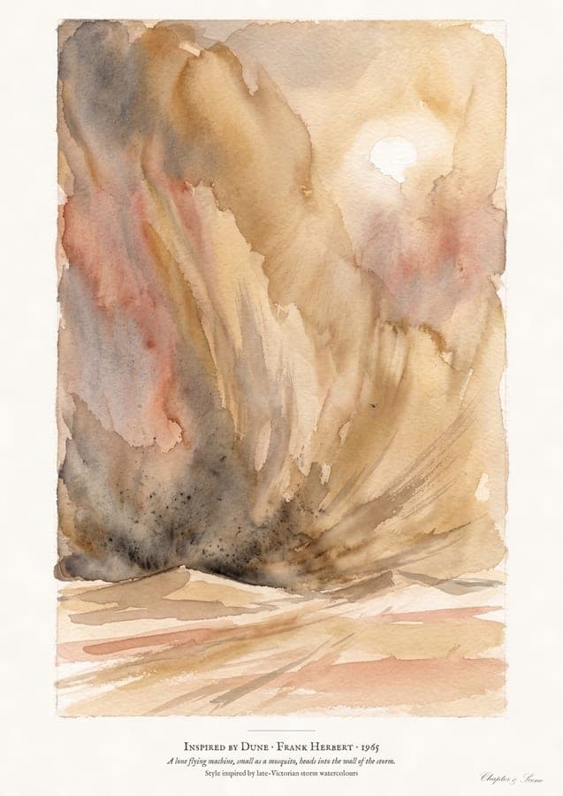 Into the Storm, an art print inspired by Dune