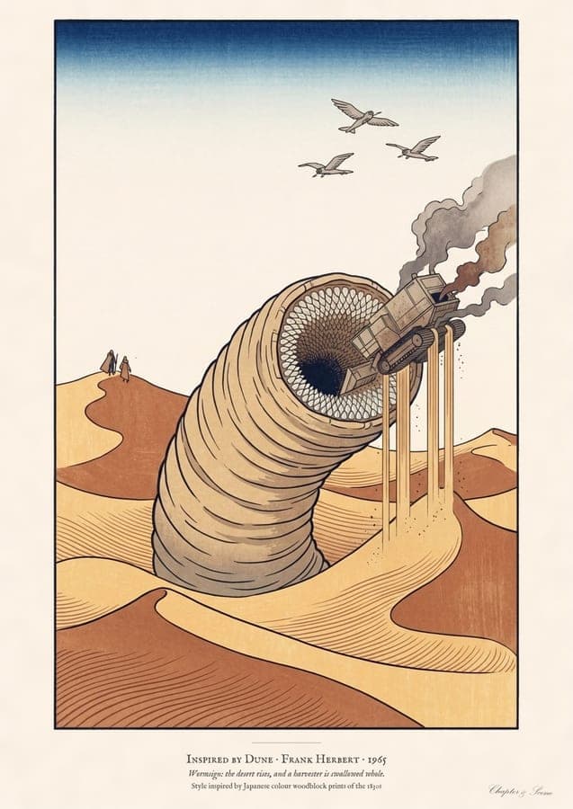 Wormsign, an art print inspired by Dune