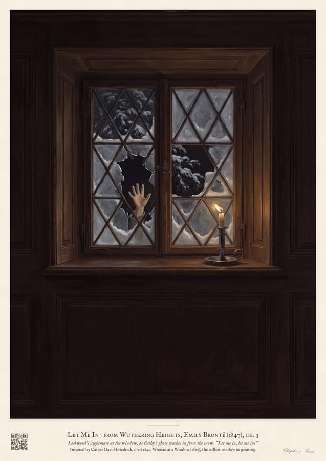 Let Me In, an art print inspired by Wuthering Heights