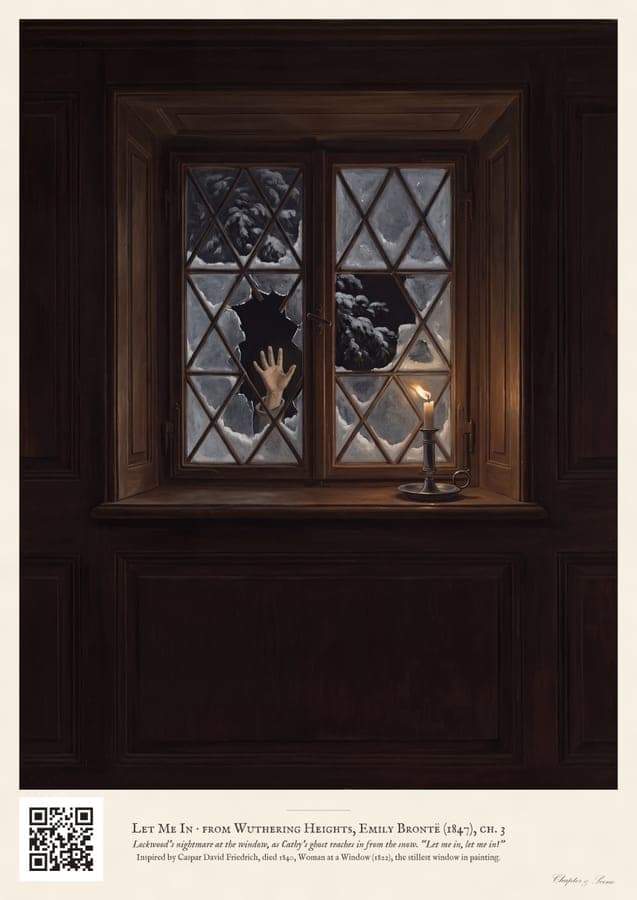 Let Me In, an art print inspired by Wuthering Heights