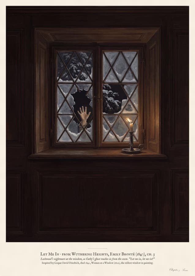 Let Me In, an art print inspired by Wuthering Heights