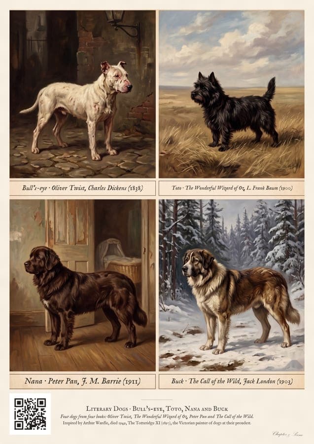 Literary Dogs, a funny meme art print