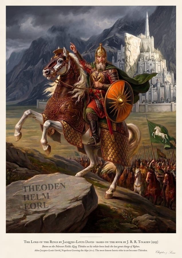 LOTR by David: Theoden at the Pelennor, an art print inspired by The Return of the King