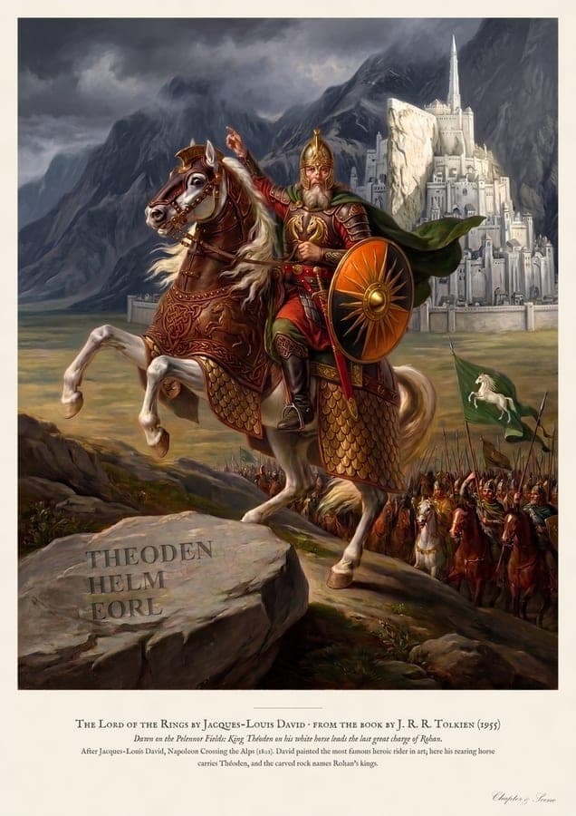 LOTR by David: Theoden at the Pelennor, an art print inspired by The Return of the King