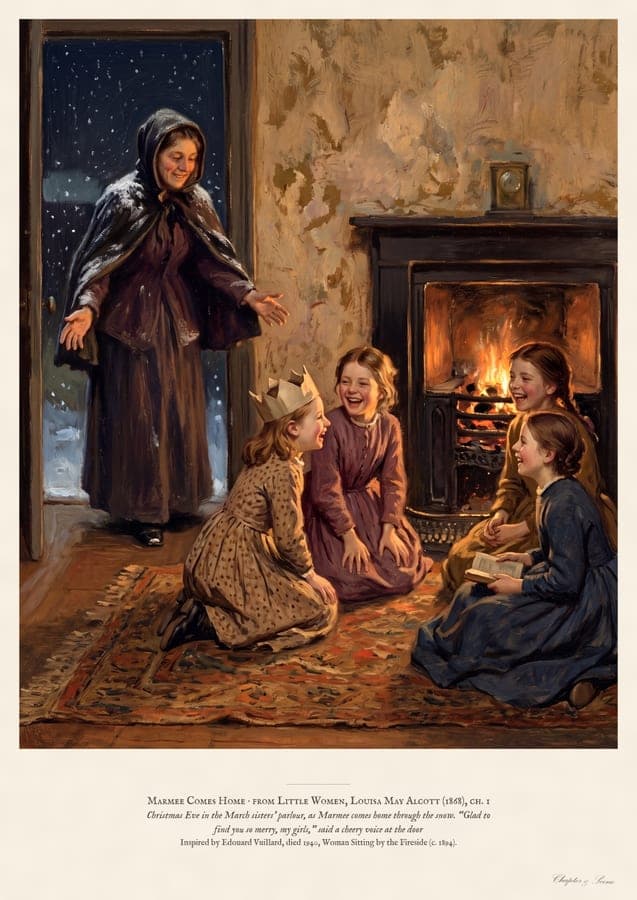 Marmee Comes Home, an art print inspired by Little Women