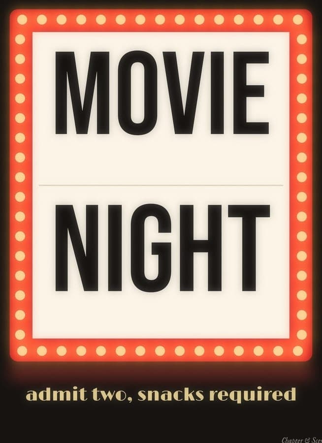 Movie Night, a funny meme art print