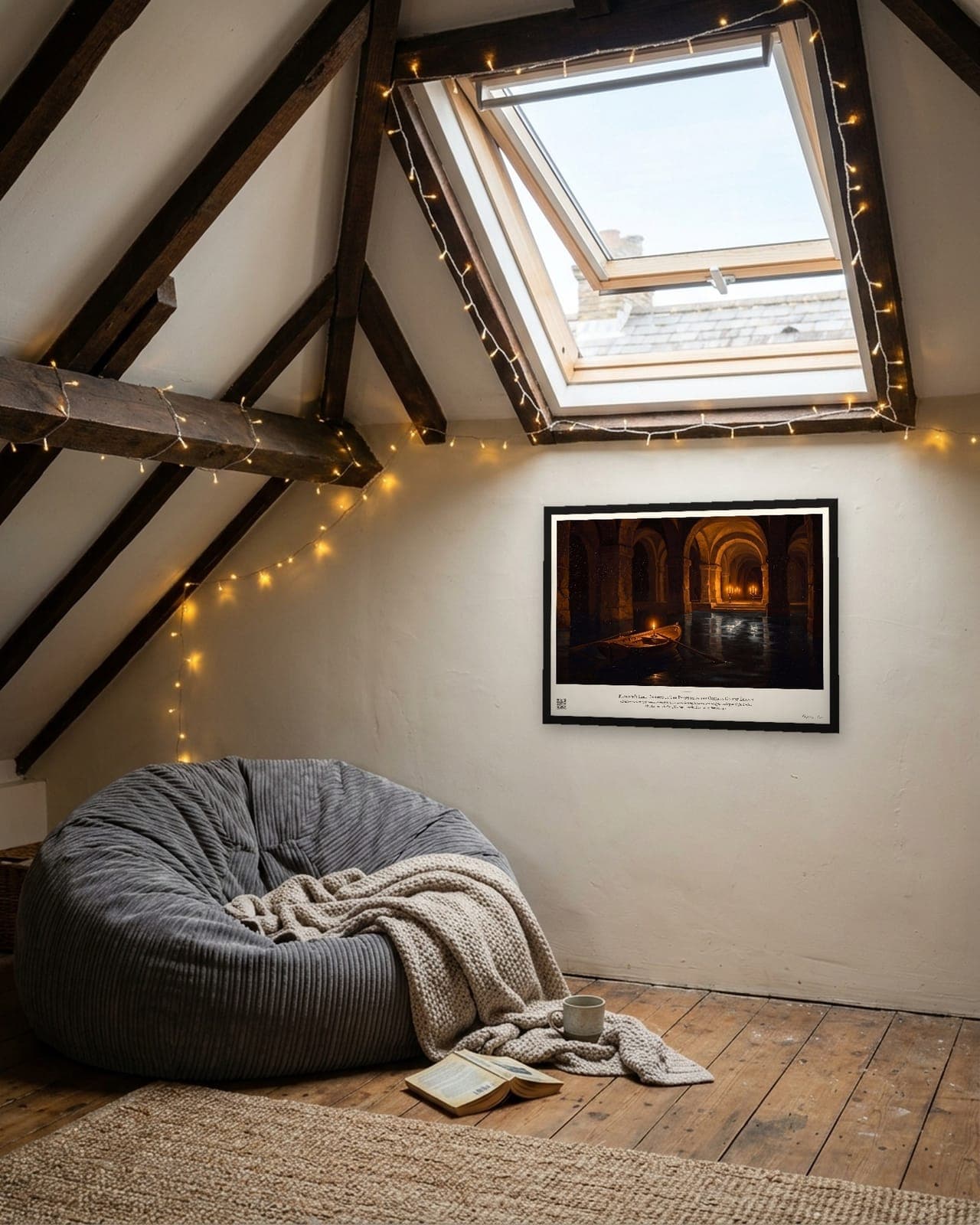 Phantom's Lake: Black frame A3, attic reading loft