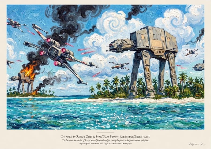 The Battle of Scarif, an art print inspired by Rogue One