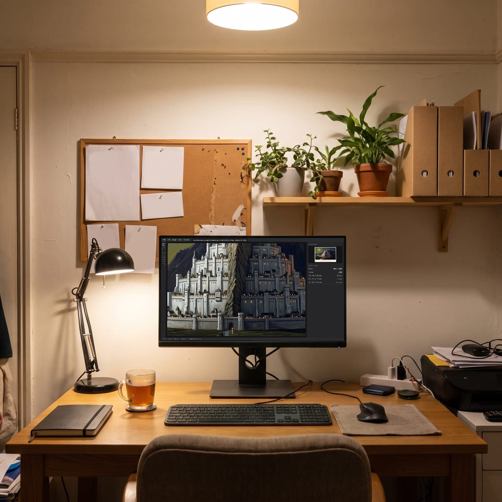 The White City by Night: Behind the scenes: print prep at 100%