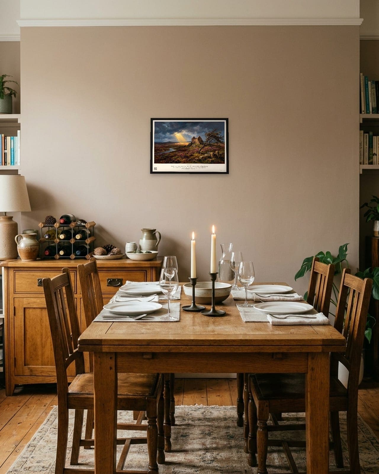 Top Withens in the Storm: Black frame A3, dining room